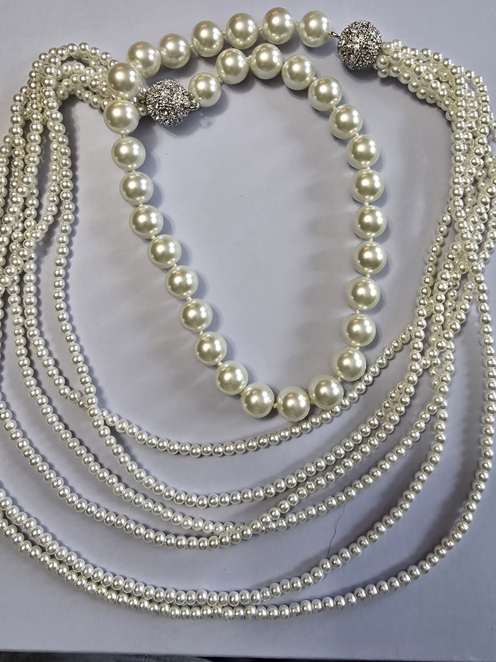 Elegant Pearl Multi-Strand Ivory Necklace - By Stauer